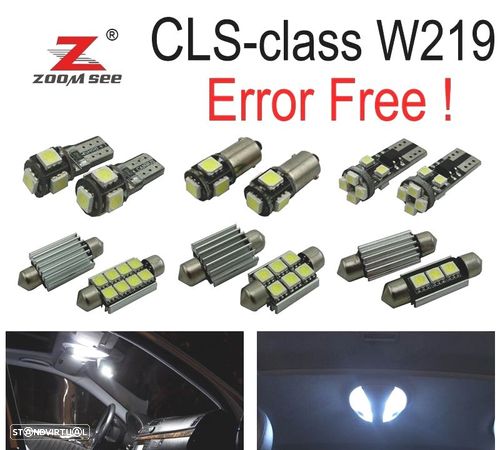 KIT COMPLETO DE 27 LÂMPADAS LED INTERIOR PARA MERCEDES CLS W219 C219 CLS280 CLS300 CLS350 CLS550 CL - 1