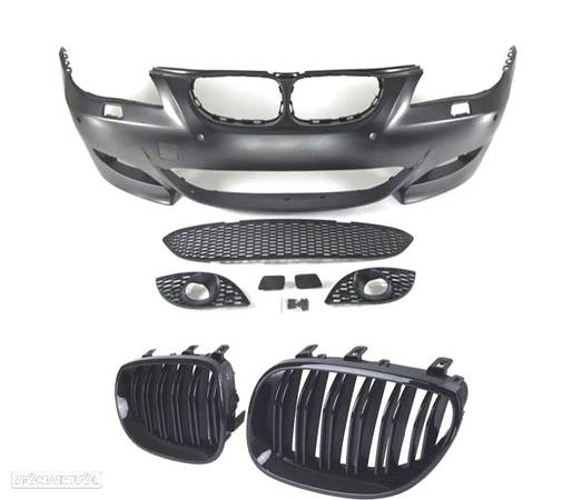 KIT PARA-CHOQUES + GRELHA PARA BMW E60 03-07 LOOK M5 PDC SRA - 2