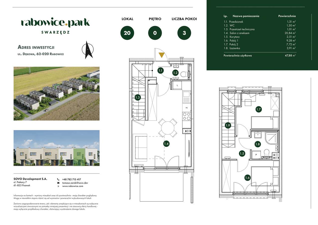 Rabowice Park Swarzędz | etap 3 | 3-pok. | 20 - Pełny obrazek: 2/7