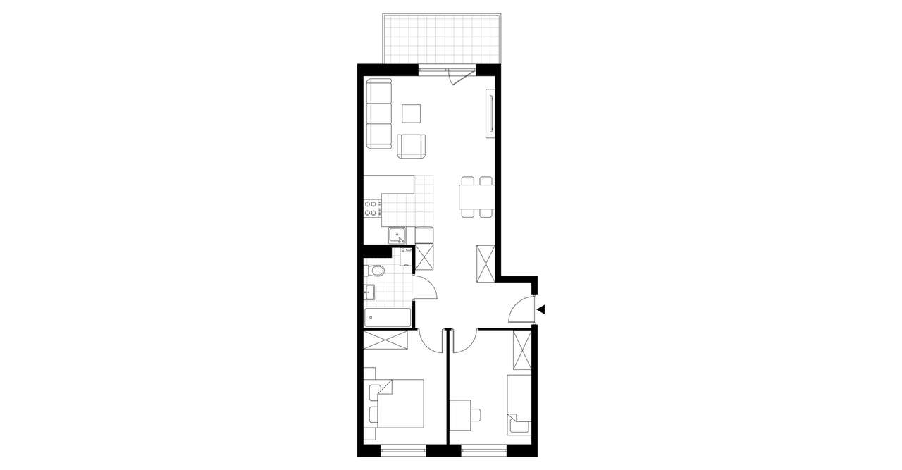3-pokojowe mieszkanie 58m2 + balkon Bezpośrednio - Pełny obrazek: 4/9