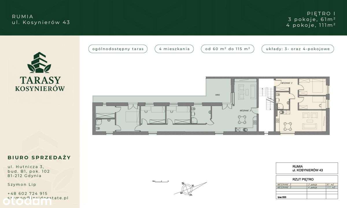 Mieszkanie 3 pokojowe+ taras+ miejsca postojowe-5