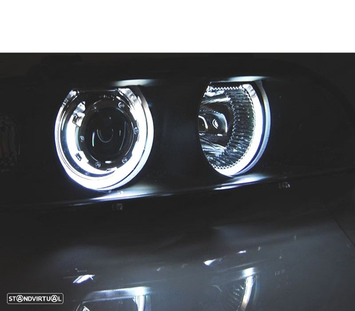 FARÓIS PARA BMW E39 95-03 ANGEL EYES CCFL COM LUZ DIURNA - 2