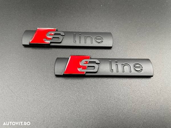 Set embleme Premium Audi S6 Negru / Roșu - 10