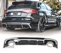 DIFUSOR TRASEIRO PARA AUDI A3 16- SPORTBACK + PONTEIRA DE ESCAPE - 1