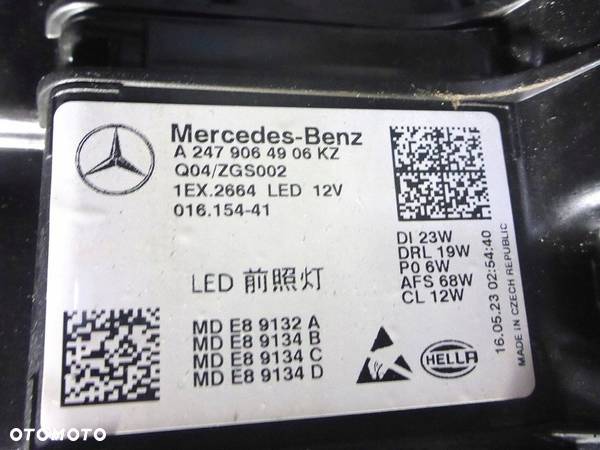 Mercedes GLA Reflektor Lewy A2459064906 - 9