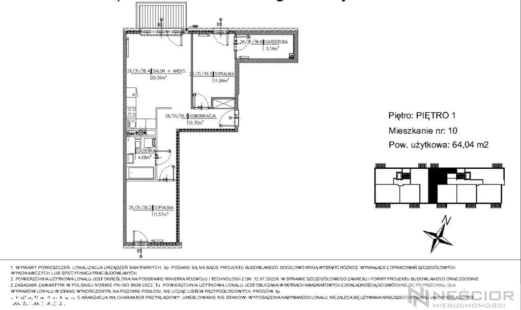 Stan deweloperski 3 pokoje 64 m² | Nowy Świat-0