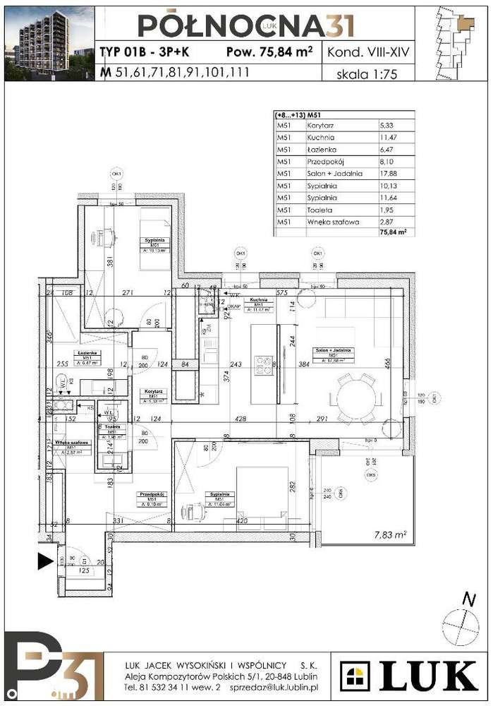 Mieszkanie nr 81 - Pełny obrazek: 2/7