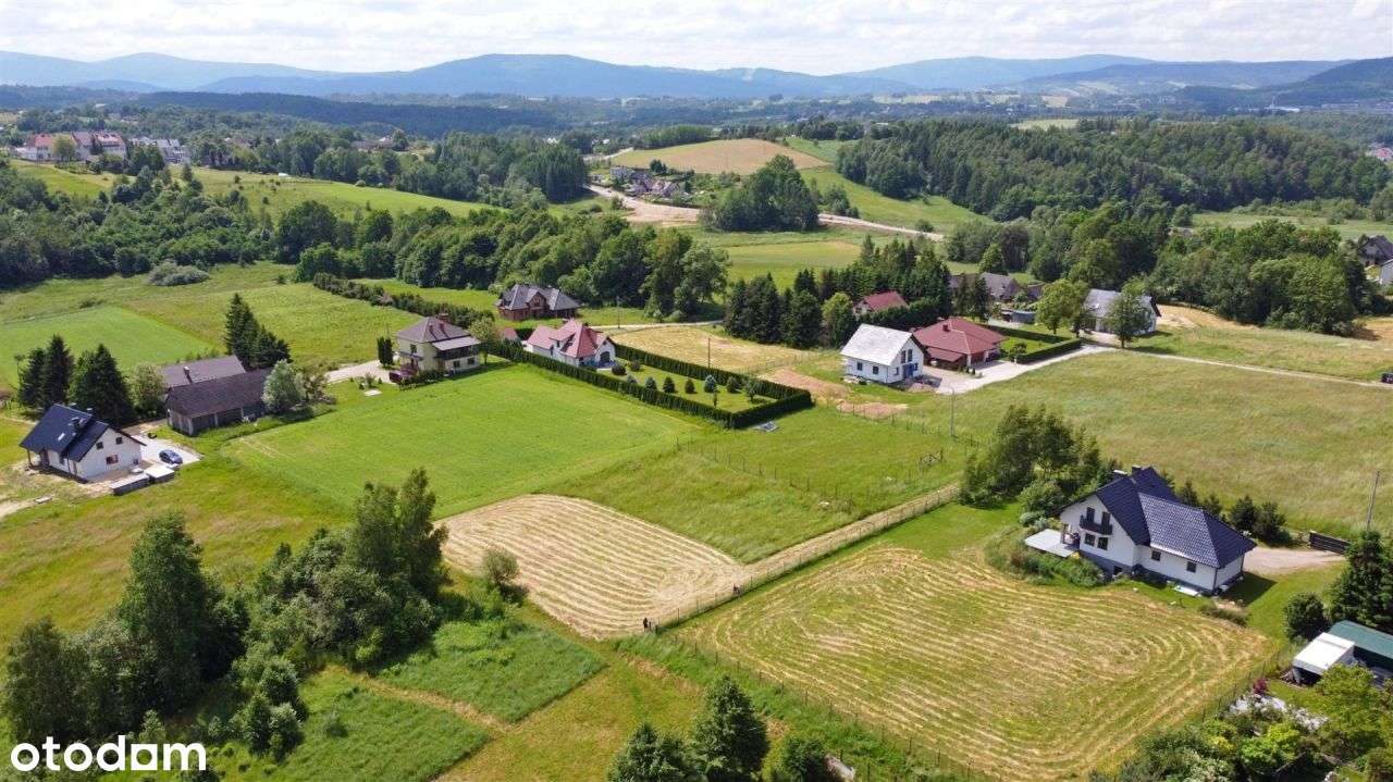 Działka budowlana 904 m² – media na działce.-1