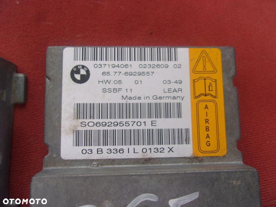 MODUŁ SENSOR AIR BAG BMW 7 E65 6929557 - 2