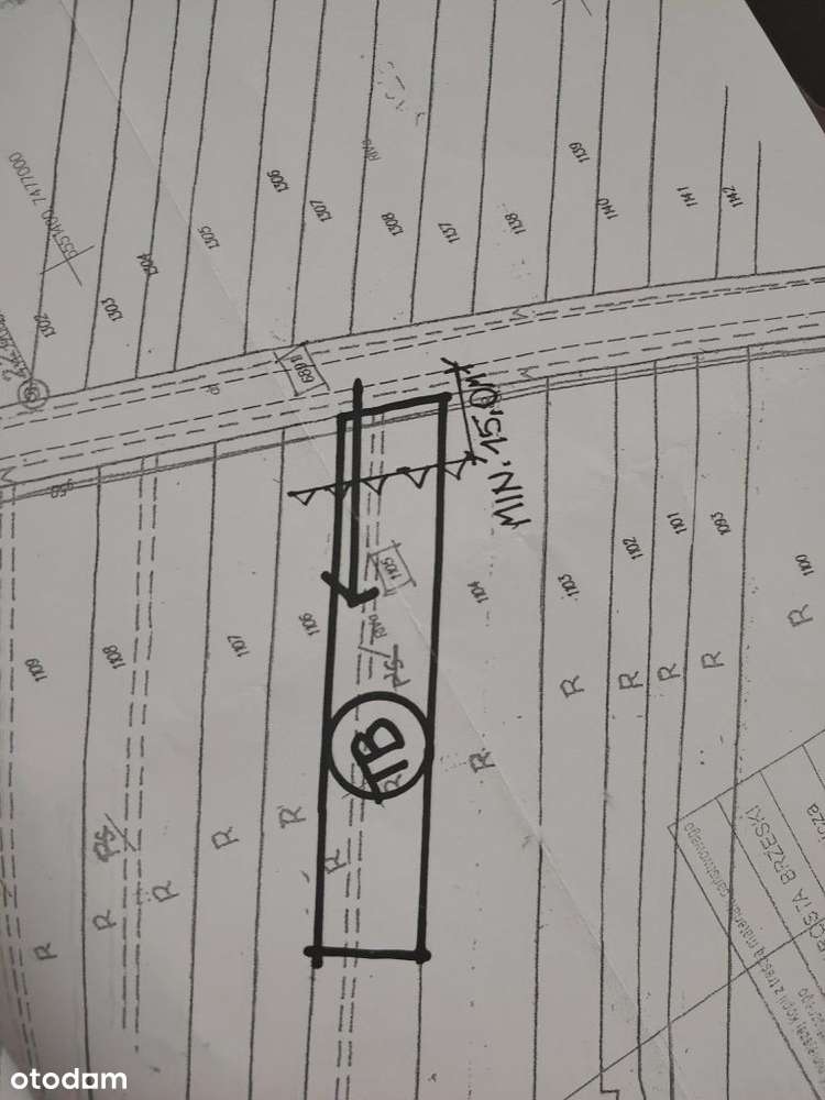 Działka przy nowej drodze gaz woda prąd Borzęcin-6