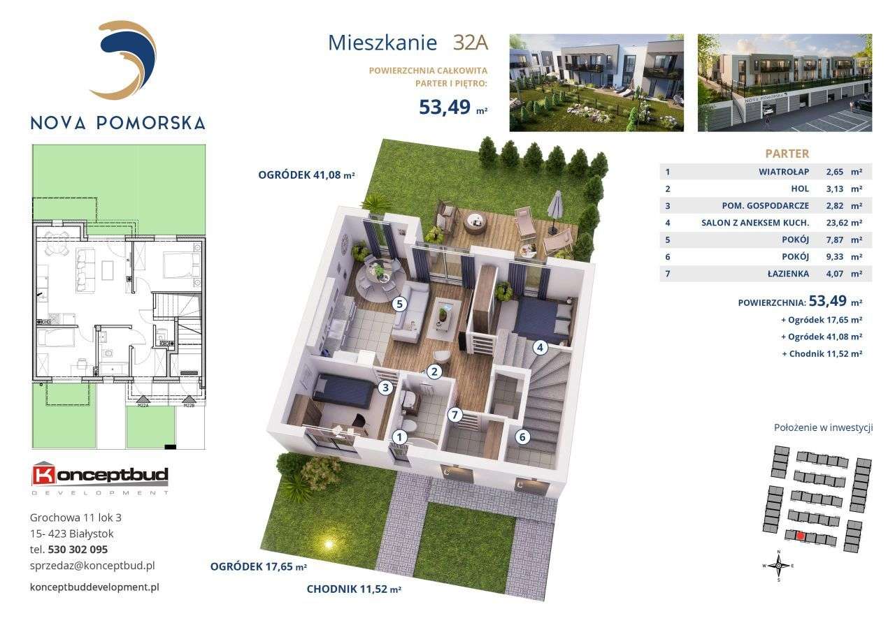 Nova Pomorska | mieszkanie 32A | 53.49 m2 - Pełny obrazek: 2/7