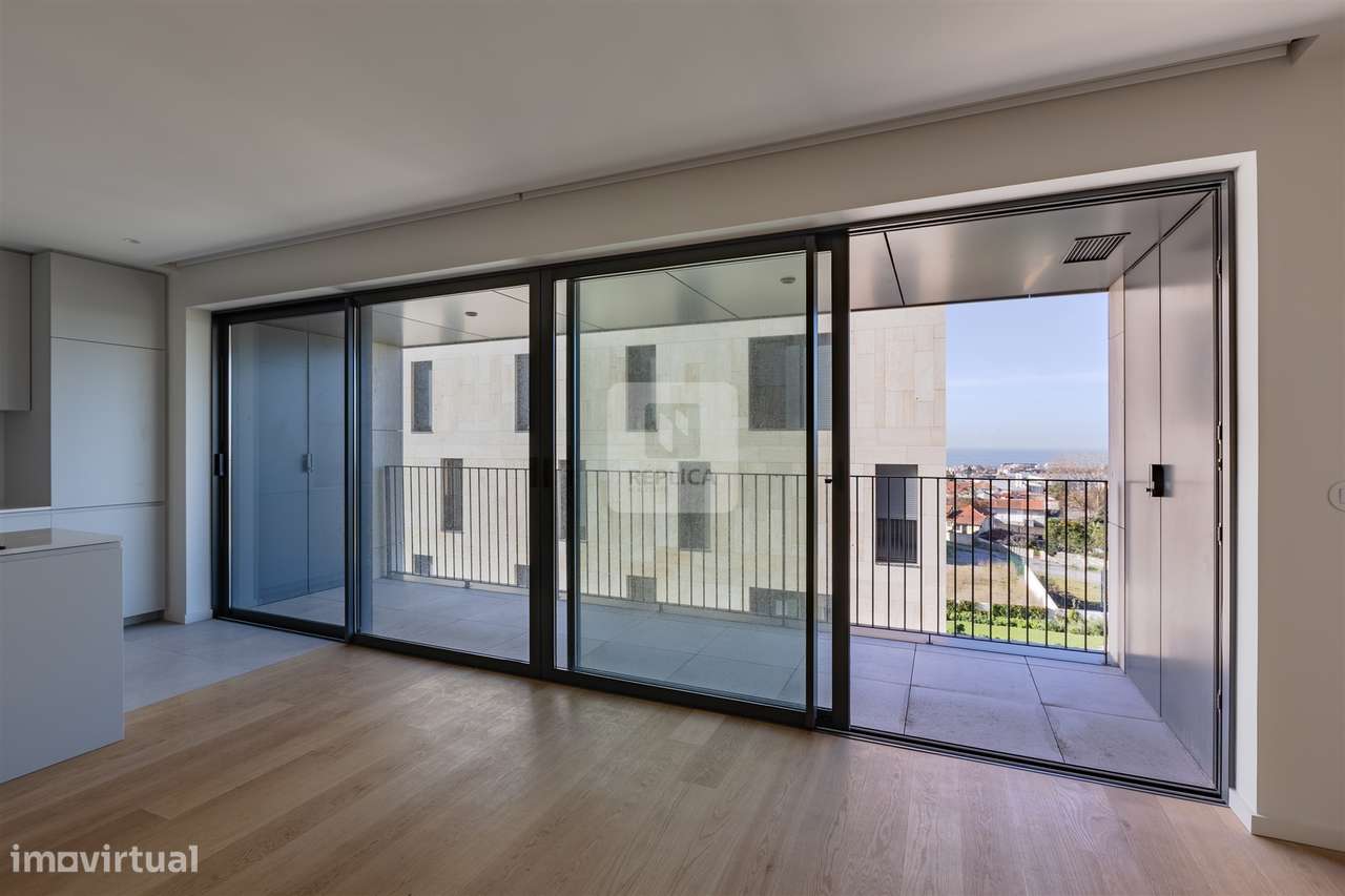 T3 com Varanda Vistas Mar Canidelo | T3 Gaia | Apartamento Le Parc-8