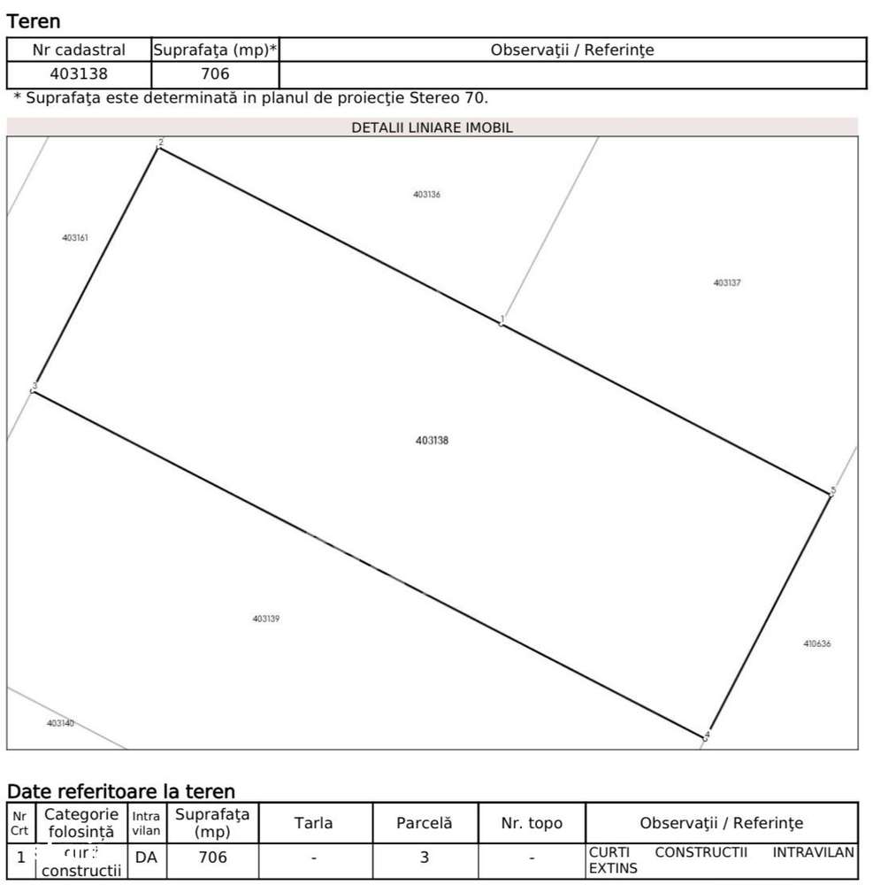 Teren Intravilan | 706mp | Front 16ml | Zona Mosnita Noua - Imagine principală: 5/5