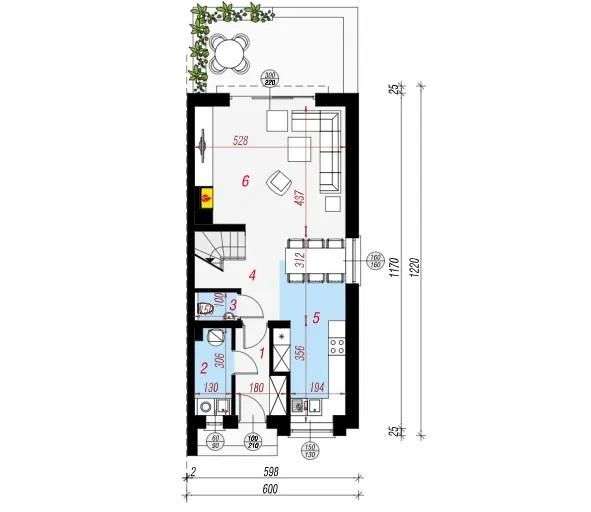 Dom, 1/2 Bliźniaka ok.105 m²,Zielona Okolica - Pełny obrazek: 5/5