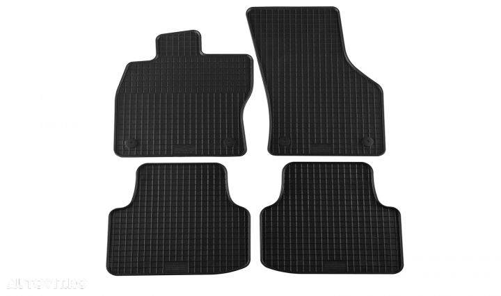 Set 4 covorase auto din cauciuc PETEX, negru, compatibil cu compatibil cu SKODA Octavia III Limousi - 1