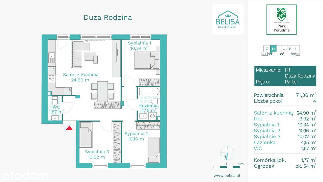 82 m² | 4 pok. | Garaż | GOTOWY NAROŻNY SEGMENT - Pełny obrazek: 5/14