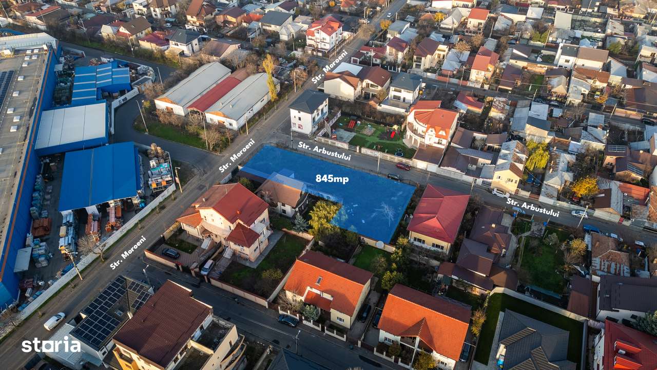 Teren 845 mp, deschidere dublă, ideal dezvoltare imobiliară - Imagine principală: 5/7