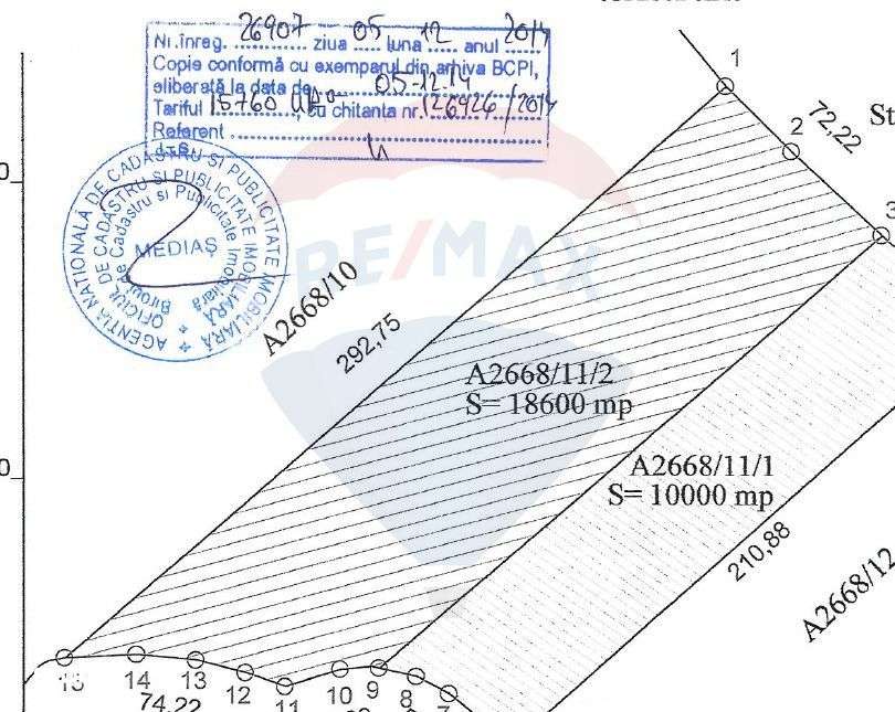 Teren 18,600mp Bazna / Prelungirea Principala - Imagine principală: 3/3
