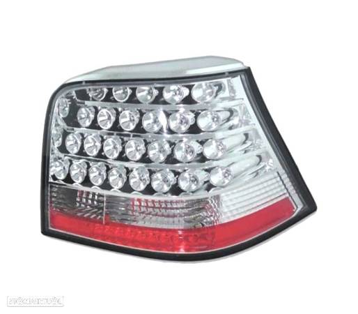 FAROLINS TRASEIROS LED GOLF 4 MK IV 97-03 CROMADO - 2