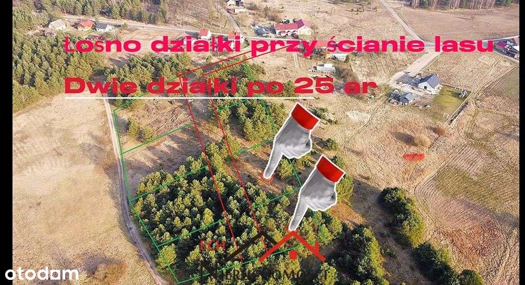 2 Działki Budowlane Przy Lesie W Łośnie