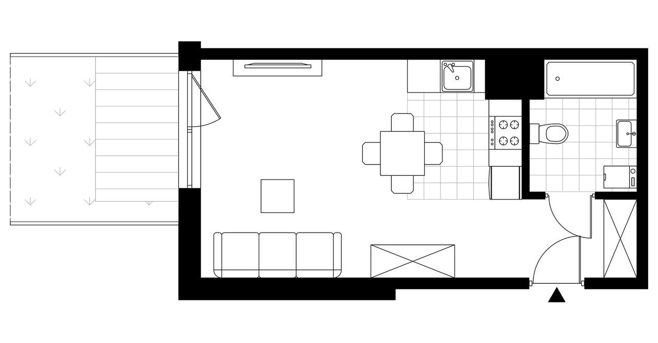 1-pokojowe mieszkanie 29m2 + ogródek Bez Prowizji - Pełny obrazek: 2/7