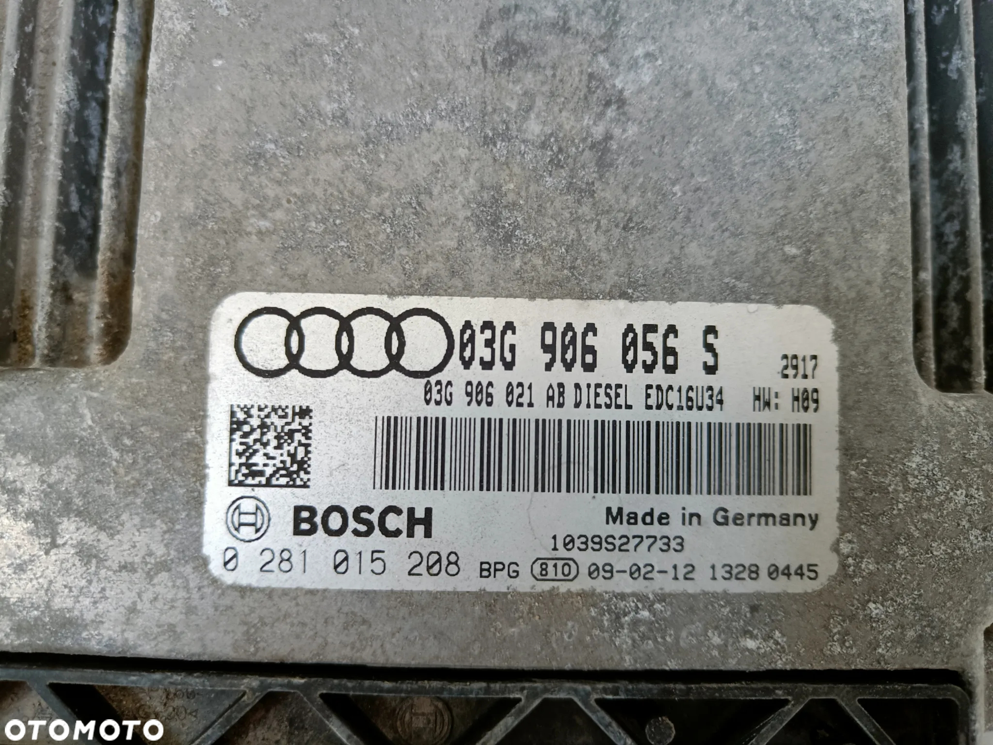 Komputer sterownik silnika 1.9 TDI Audi A3 8P ECU 03G906056S - 4