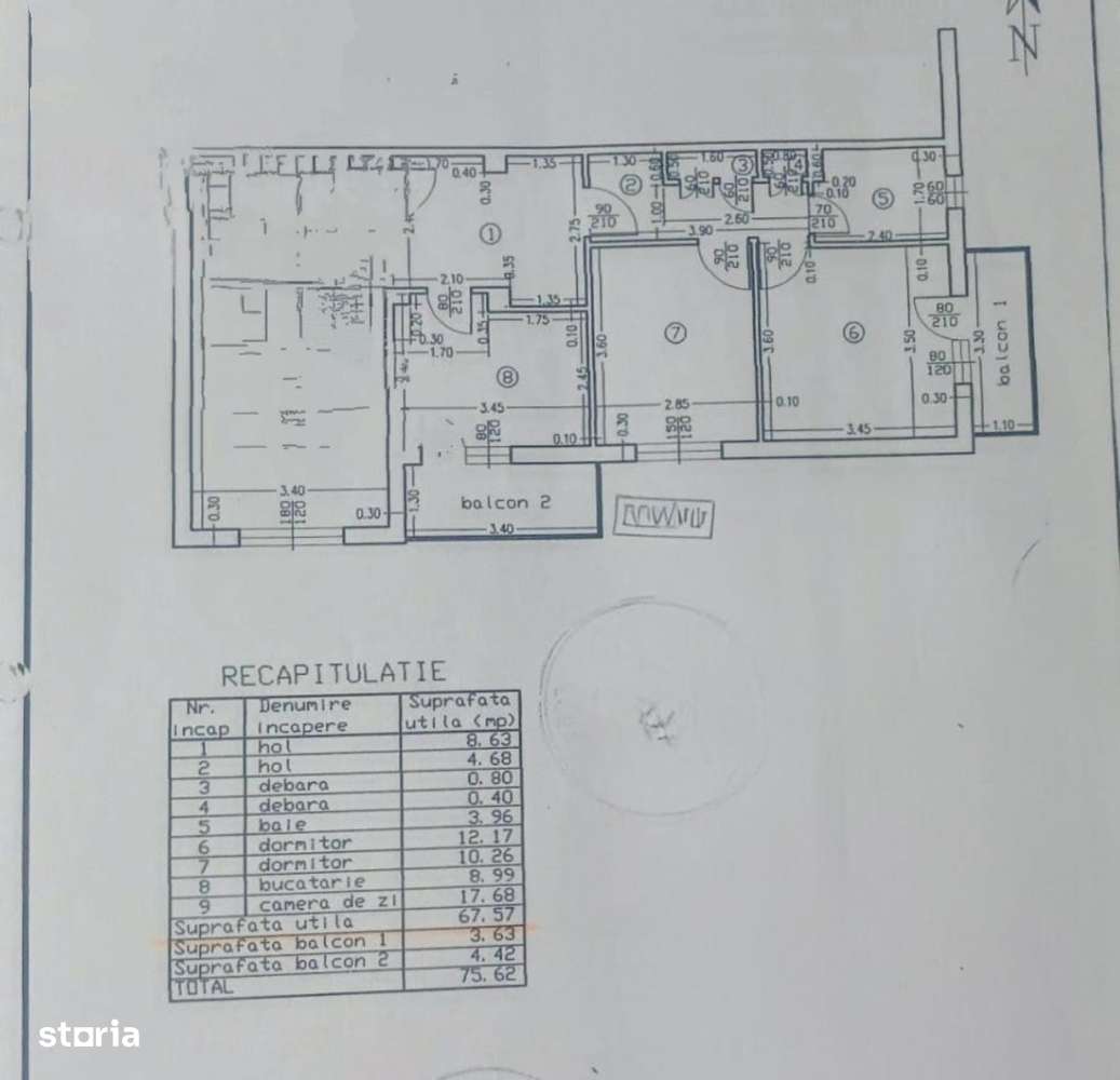 Apartament 3 camere, etaj 4, 75 mp Dr Hacman-8