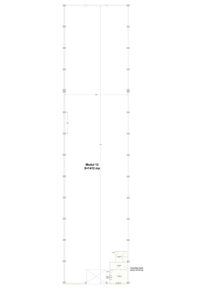Spatiu industrial de inchiriat 1412 m2 - 3.5 Eur/m2 - Imagine principală: 2/6
