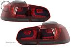 Faruri LED VW Golf 6 VI (2008-2013) Golf 7 3D Design Red Strip GTI LED Dinamic cu - livrare gratuita - 9