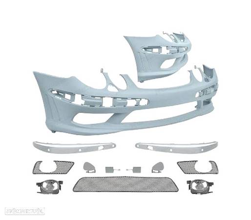 PARA-CHOQUES FRONTAL PARA MERCEDES W211 02-06 LOOK AMG + FAROIS DE NEVOEIRO - 2