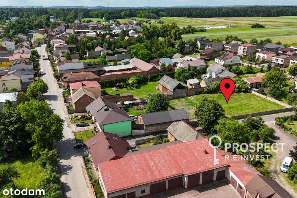 Działka 1600 m² Żelisławice, media, asfalt, WZ-5