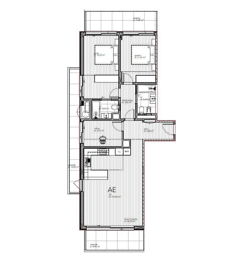 Apartamento T3 Novo Último Piso c/ Lugar de Garagem em Canidelo-20