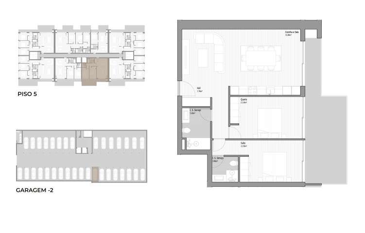 Apartamento T2 novo com garagem e segurança-7