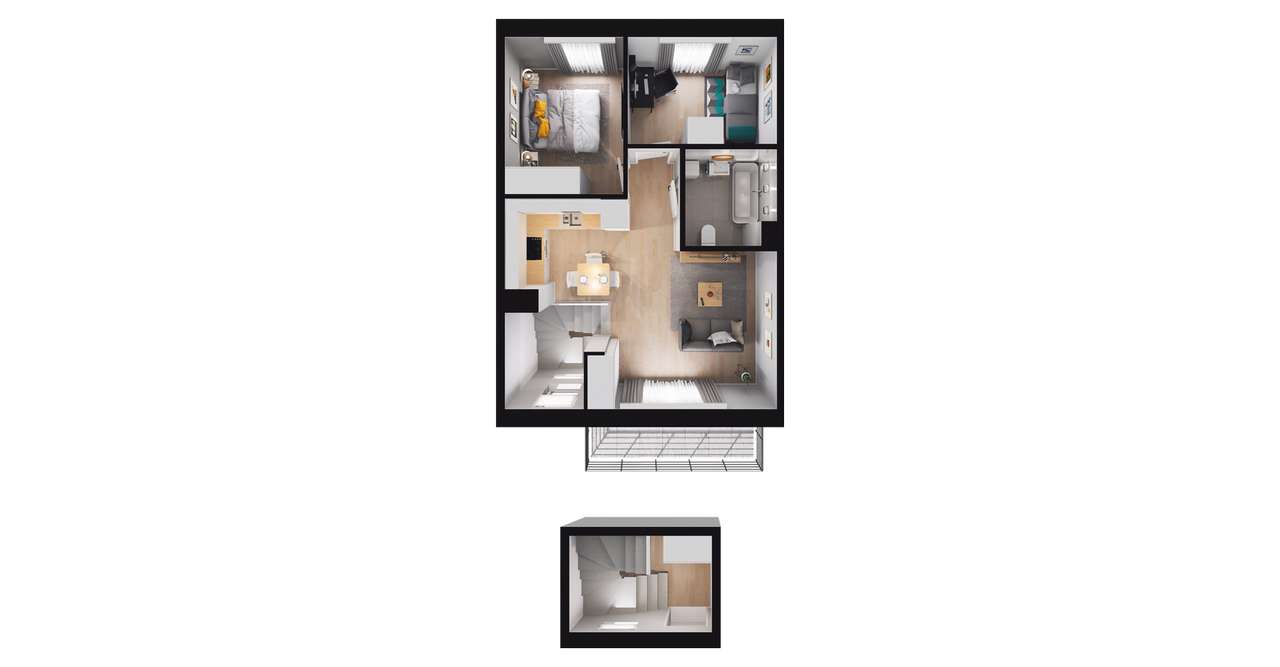 Komfortia I​V | mieszkanie 3-pok. | 28-2 - Pełny obrazek: 2/8