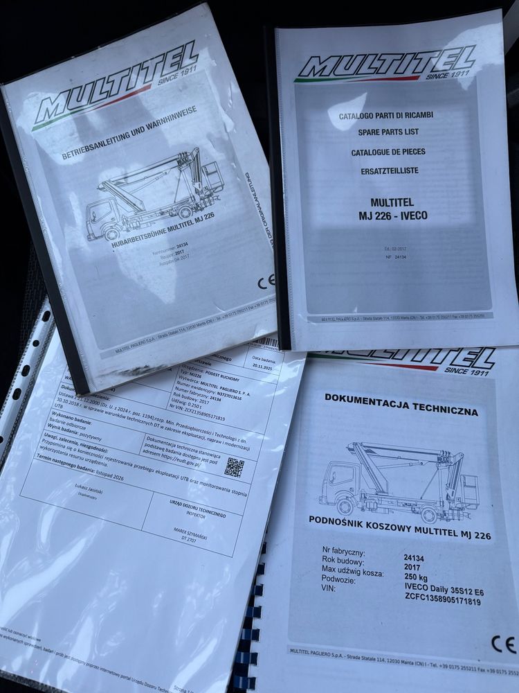 Podnośnik Koszowy Multitel MJ226 23 Metry UDT Super Stan !! - zdjęcie 28