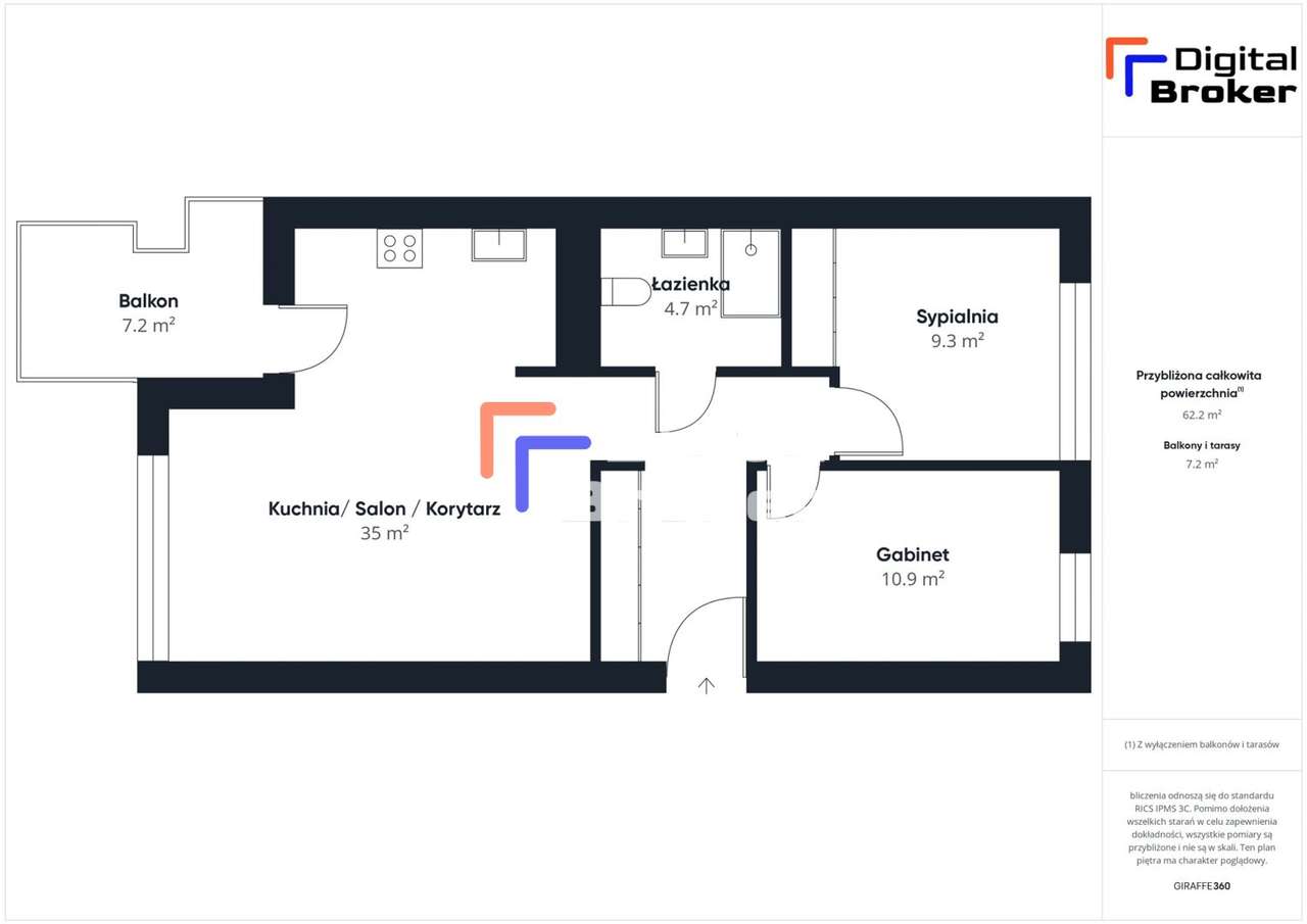 Jasielska - 3 pokoje - 62m2 - Pełny obrazek: 4/20