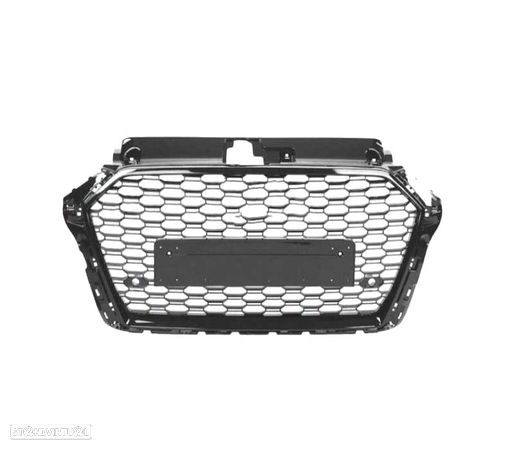 GRELHA PARA AUDI A3 8V 17-19 LOOK RS3 PRETO BRILHANTE - 3