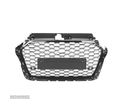 GRELHA PARA AUDI A3 8V 17-19 LOOK RS3 PRETO BRILHANTE - 3