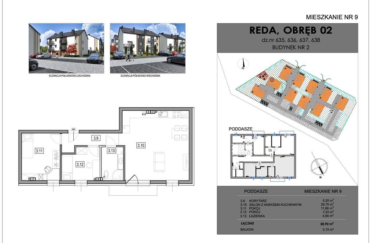 Tylko jedno  mieszkanie 3 pokojowe w całym bloku plus MP w cenie -2026-6