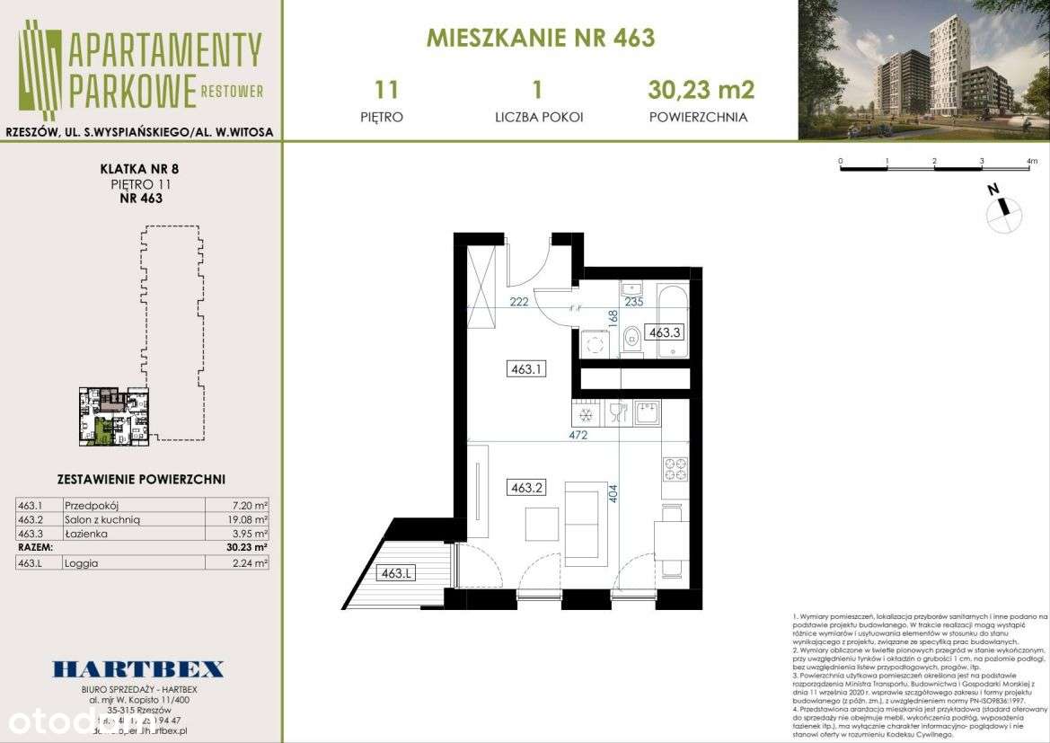 Apartamenty Parkowe | mieszkanie 1-pok. | 463 - Pełny obrazek: 2/7