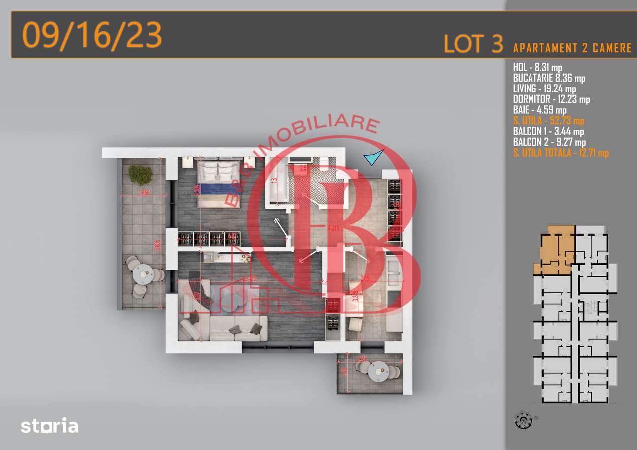 Apartament decomandat 2 camere Titan-Pallady-Metrou Teclu