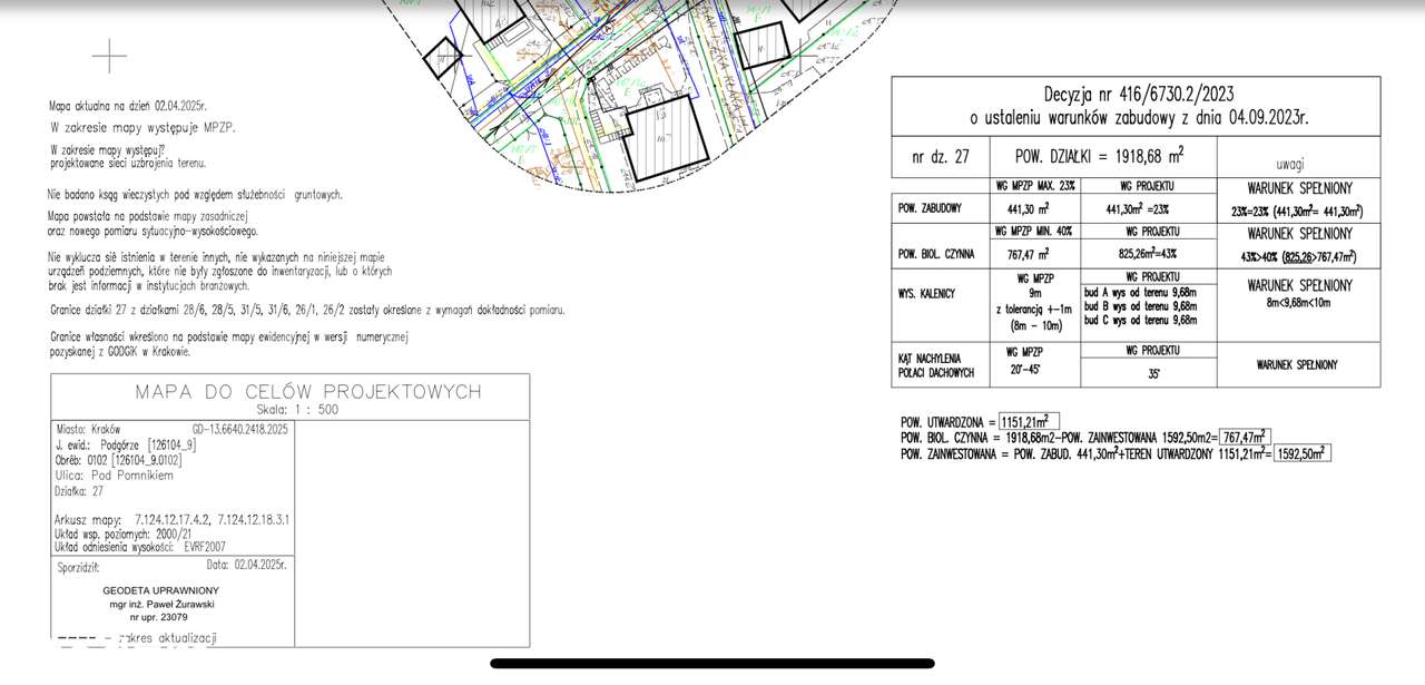 Kraków-Bieżanów Działka Inwestycyjna z WZ - Pełny obrazek: 5/6