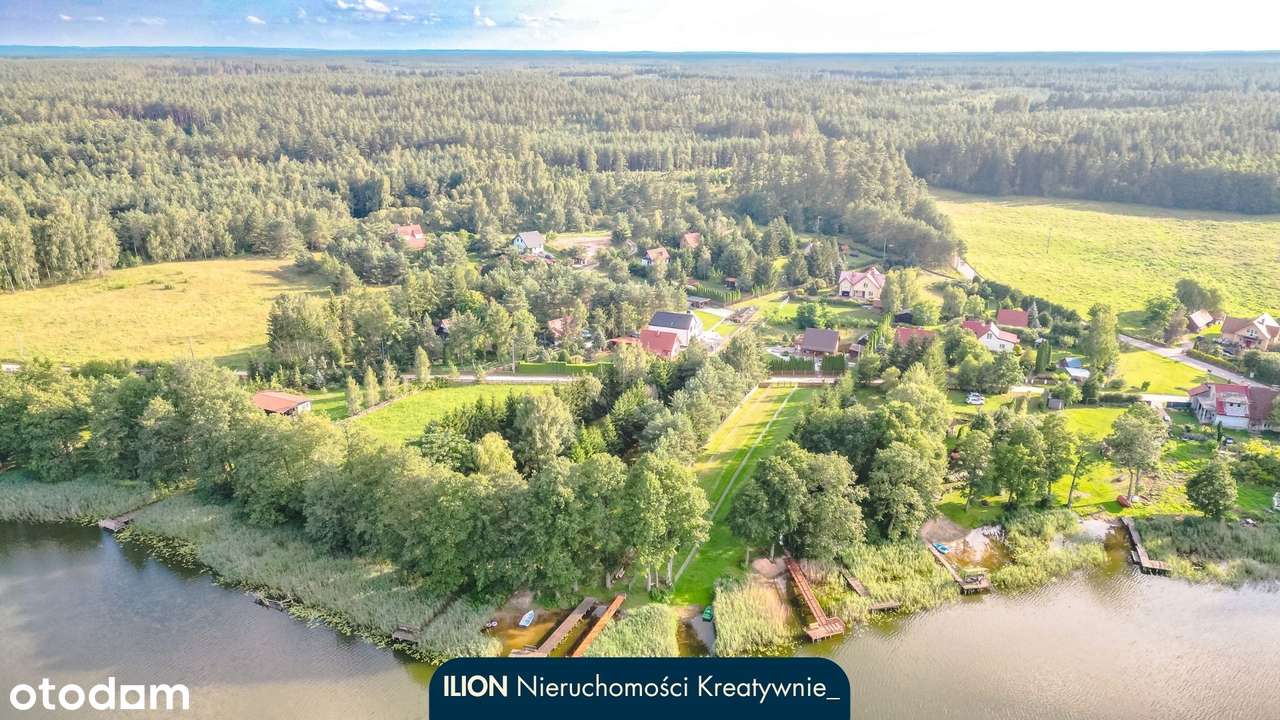 Działka budowlana + prywatny teren nad jeziorem - łącznie 1016 m2-5