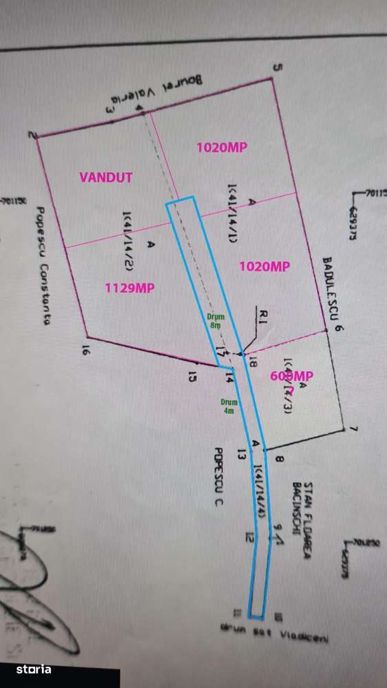 Lot teren pentru casa in Vladiceni Calea Chișinăului Tomesti - Imagine principală: 4/10