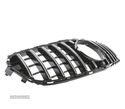 GRELHA FRONTAL PARA MERCEDES CLASSE E W212 13-16 PANAMERICANA GT STYLE PRETO BRILHANTE CROMADO - 2