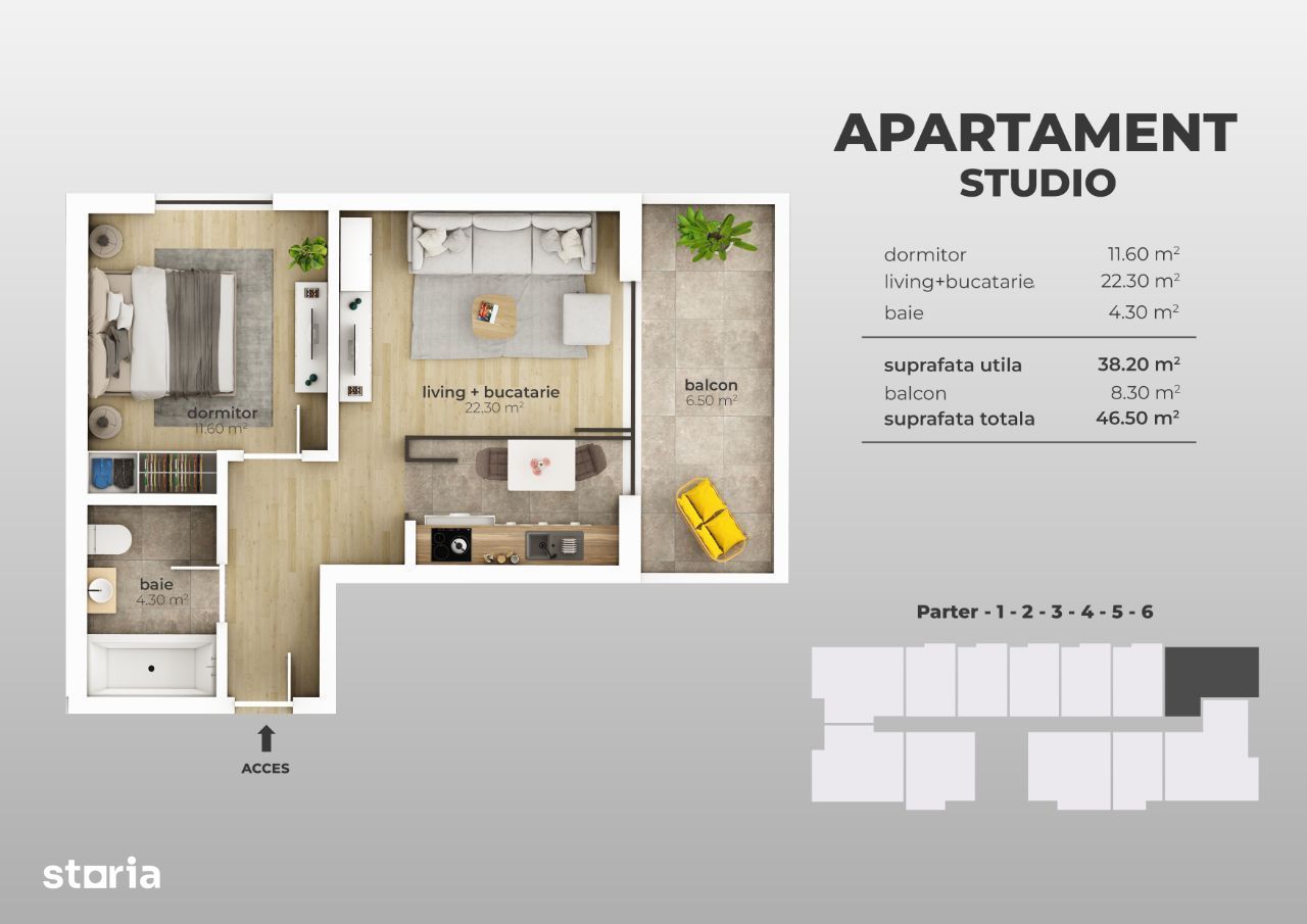 Apartament 2 camere , Aparatorii Patriei - metrou