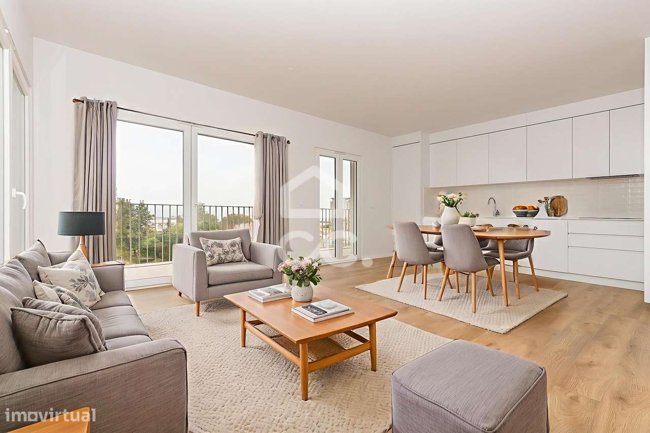 Apartamento T3 c/ Varanda | Condomínio JABA, Barreiro - Grande imagem: 4/60