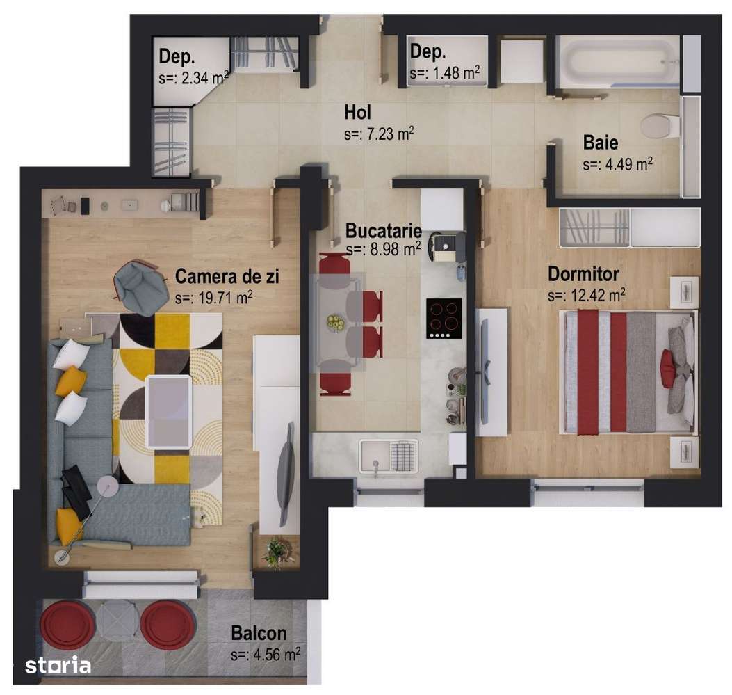 Apartament cu 2 camere în cel mai mare proiect Casa Nobel - Imagine principală: 2/7