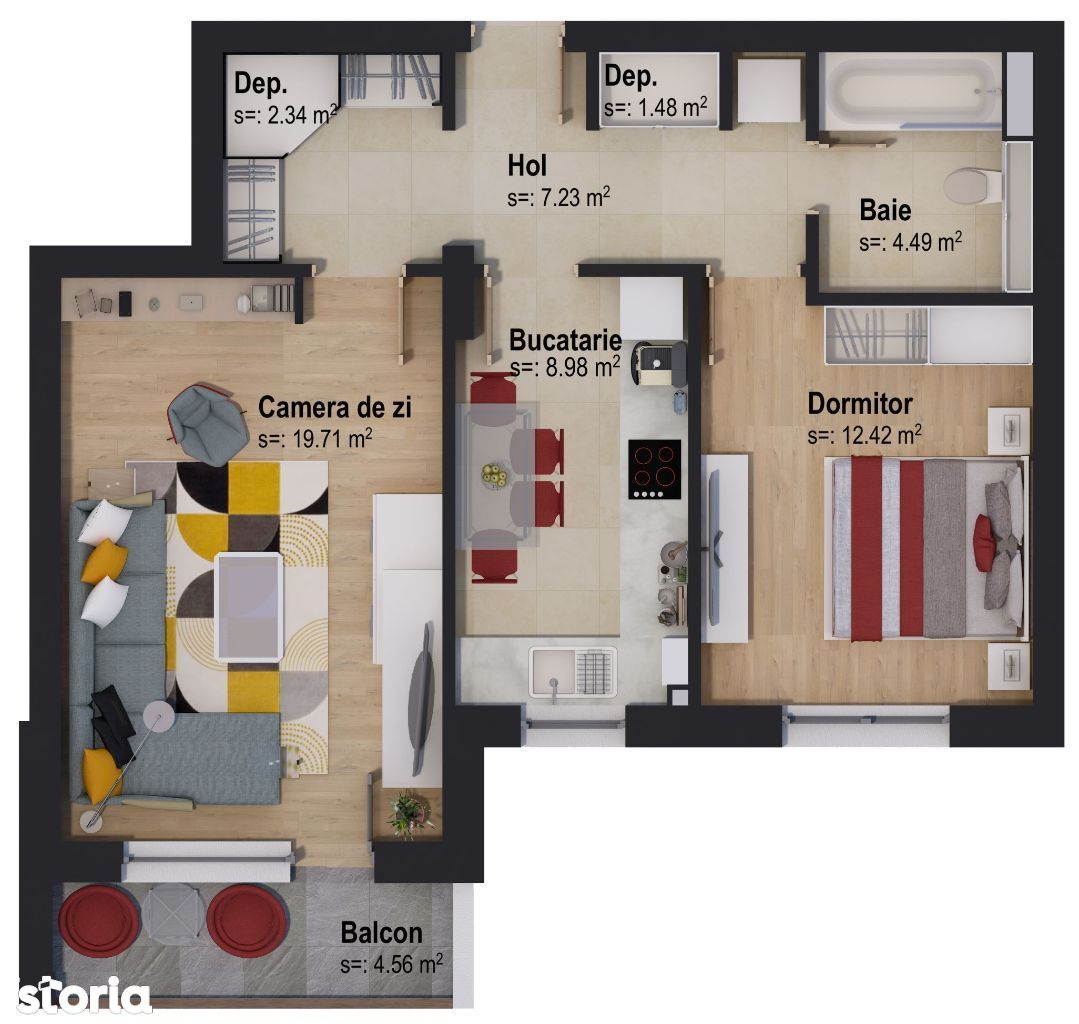 Apartament cu 2 camere în cel mai mare proiect Casa Nobel