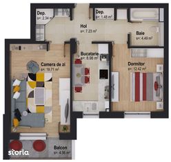 Apartament cu 2 camere în cel mai mare proiect Casa Nobel